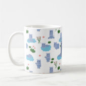 Mug Hippopotame Mignon Monogramme Initiale (Gauche)