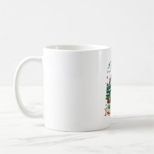 Mug Hippopotame Noël Hippo Chapeau de Père Noël Arbres