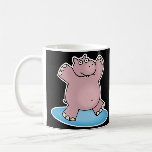 Mug hippopotame rose idiot (Gauche)
