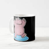 Mug hippopotame rose idiot qui danse (Devant gauche)