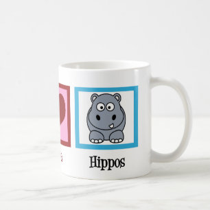 Mug Hippopotames d'amour de paix