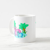 Mug Hippopotames mignons maman et natation de bébé (Devant gauche)