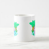 Mug Hippopotames mignons maman et natation de bébé (Centre)