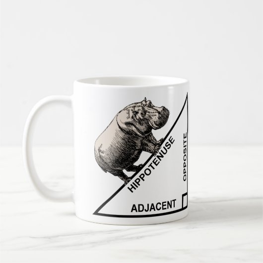 Mug Hippoténuse Hypoténuse Mathématiques drôles Géomét (Gauche)