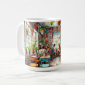 Mug Hippy Café à Miami Watercolor (Devant gauche)