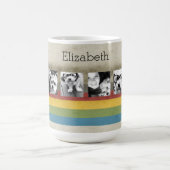 Mug Hipster arc-en-ciel rustique 4 photo Collage perso (Centre)
