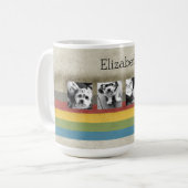 Mug Hipster arc-en-ciel rustique 4 photo Collage perso (Devant gauche)