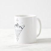 Mug Hipster des Monts Nature Géométriques Modernes (Devant droit)