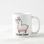 Mug Hipster Llama<br><div class="desc">J'étais un lama avant qu'il ne soit cool. Ne voudriez-vous pas être en mesure de dire la même chose ? Vous pouvez également choisir votre propre couleur arrière - plan, elle n'a pas besoin d'être bleue ou jaune !</div>