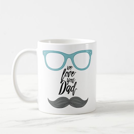 Mug Hipster Papa Photo personnalisée (Gauche)