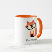 Mug Hipster Red Fox (Devant droit)
