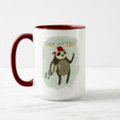 Mug Hipster Sloth | Ralentissez Votre Rouleau (Gauche)