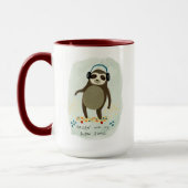 Mug Hipster Sloth | Rollin' Avec Mes Jams Lents (Gauche)