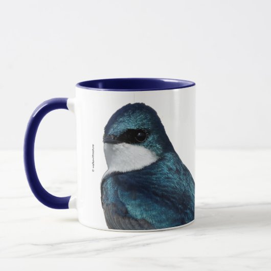 Mug Hirondelle d'arbre : Oiseau sur un fil (Gauche)