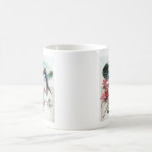 Mug Hirondelles granges et fleurs roses (Centre)