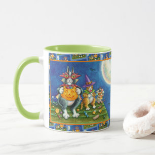MUG HISS N'FITZ CHATS, TRICK OU TRAITER FUNNY HALLOWEE