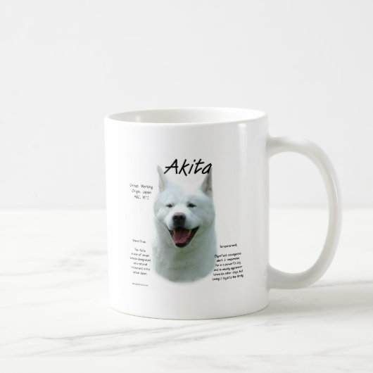 Mug Histoire blanche d'Akita (Droite)