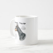 Mug Histoire de Doberman Pinscher noir (Devant gauche)