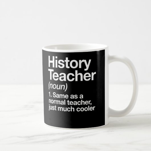 Mug Histoire Définition de l'enseignant Retour école P (Droite)