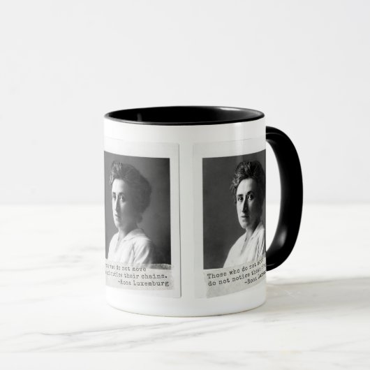 Mug Histoire des femmes : Rosa Luxembourg Citation sur (Devant droit)