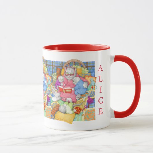 Mug HISTOIRE DU DERNIER COUCHER Rouge (Droite)