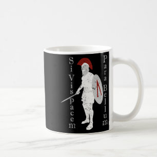 Mug Histoire guerrière grecque antique Latin Si Vis Pa