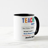 Mug Histoire Meilleur cadeau enseignant (Devant droit)