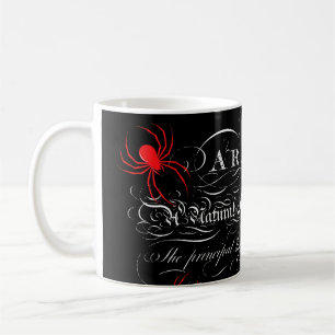 Mug Histoire naturelle Titre Page Araignées Calligraph