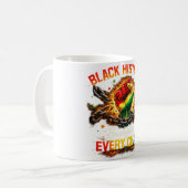 Mug Histoire noire brisant chaque chaîne Afrique Améri (Devant gauche)