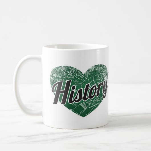Mug Histoire Retro Coeur Blackboard Love (Gauche)