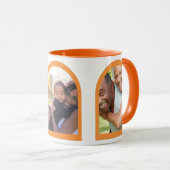 Mug Histoires d'arc géométrique moderne Photo de famil (Devant droit)
