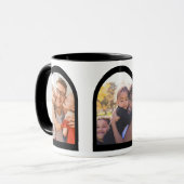 Mug Histoires d'arc géométrique moderne Photo de famil (Devant gauche)