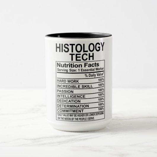 Mug Histologie Technologie Nutrition Faits (Centre)