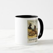 Mug Historic Village Scene British Railway Poster (Devant droit)