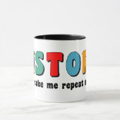 Mug Historique des répétitions colorées (Centre)