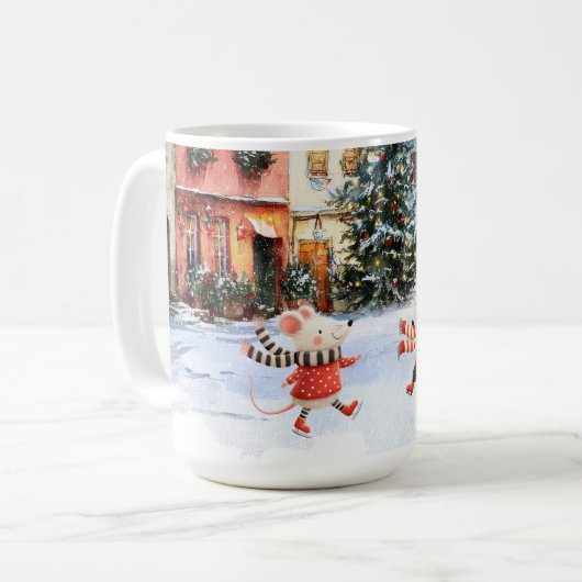 Mug Hiver à Mice Town 15oz. (Devant gauche)
