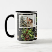Mug Hiver Botanical Black Photo Collage Noël (Gauche)