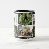 Mug Hiver Botanical Black Photo Collage Noël (Centre)
