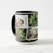 Mug Hiver Botanical Black Photo Collage Noël (Devant gauche)