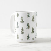 Mug Hiver branché | Motif d'arbre de Noël (Devant gauche)