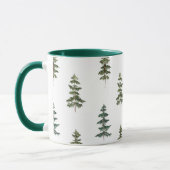 Mug Hiver branché | Motif d'arbre de Noël (Gauche)