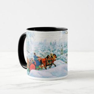 Mug "Hiver". Cadeau de Noël en beaux-arts