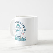 Mug Hiver C'Est La Saison D'Être Freezin Turquoise Sno (Devant gauche)