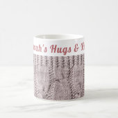 Mug Hiver confortable personnalisé | Hugs et cacao cha (Centre)