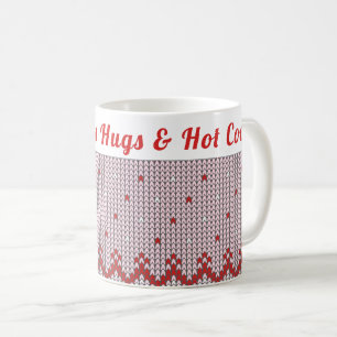 Mug Hiver confortable personnalisé   Hugs et cacao cha