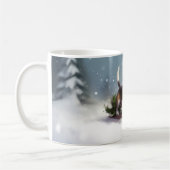 Mug hiver de neige de Noël beagle (Gauche)