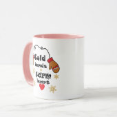 Mug Hiver Froid Mains Chaud Coeur, Cadeau de Noël (Devant gauche)