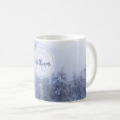 Mug Hiver merveilleux brouillard épinette forêt neige  (Devant droit)