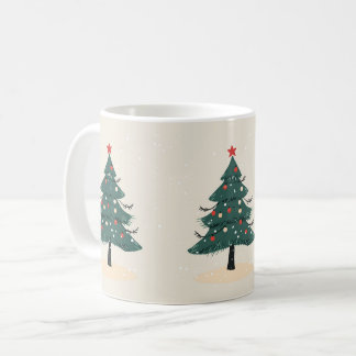 Mug Hiver moderne À feuillage persistant Noël Arbre ca