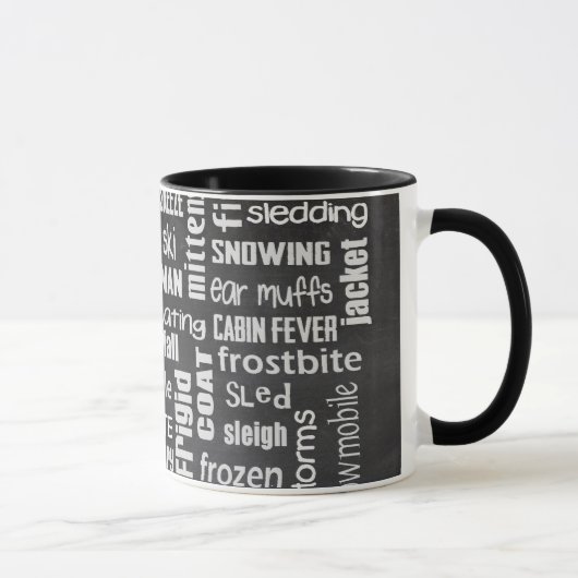 Mug Hiver Mot Cloud collage (Droite)